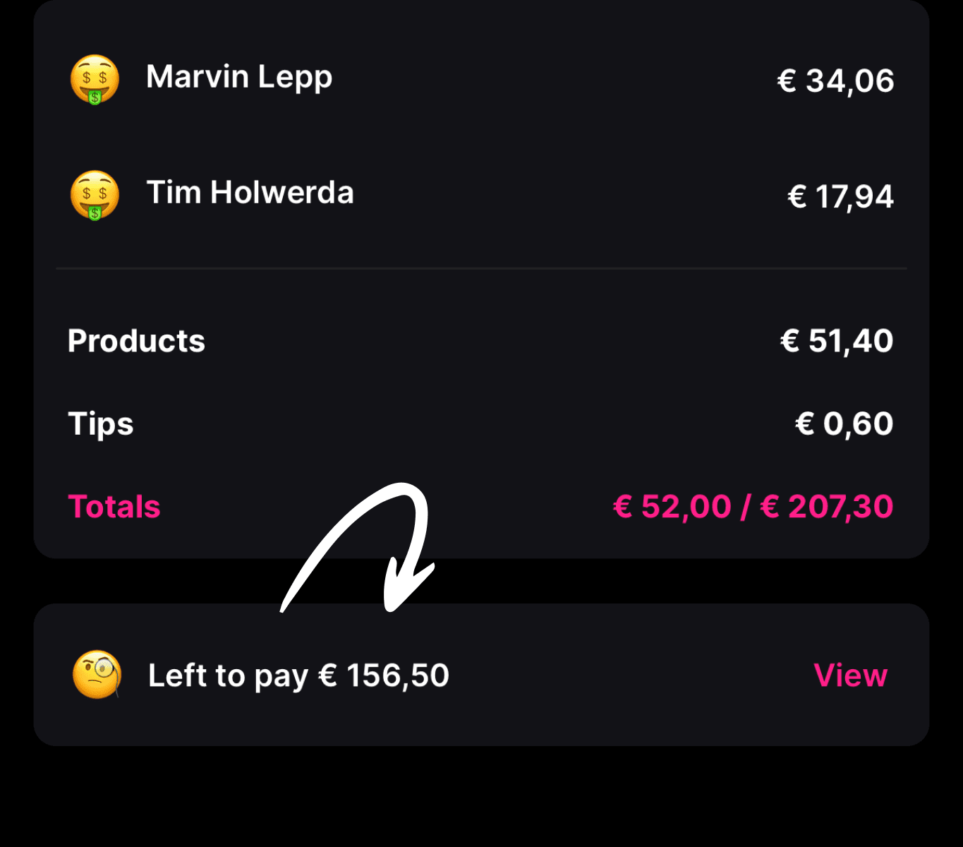 Bekijk openstaande producten